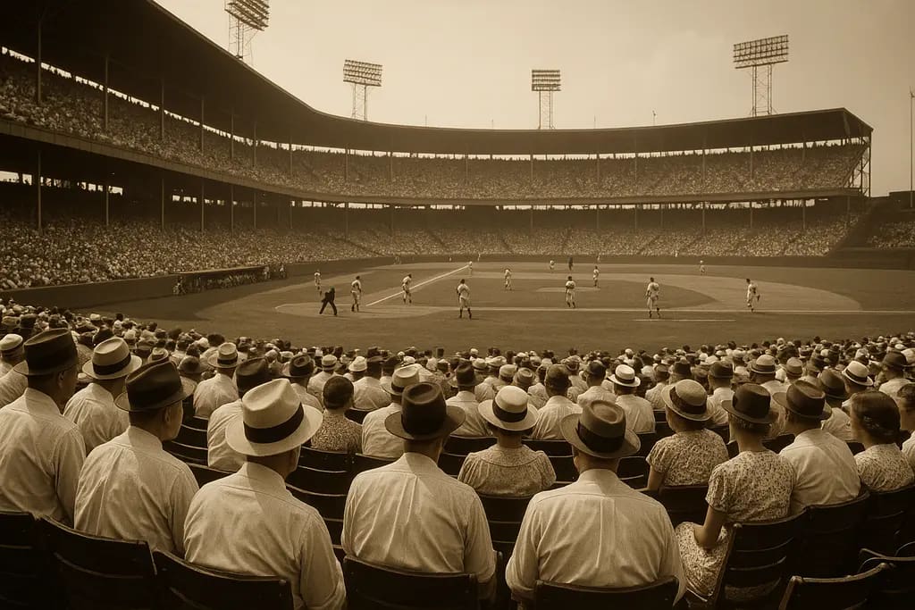 MLB All-Star Game players lining up on the field before first pitch
