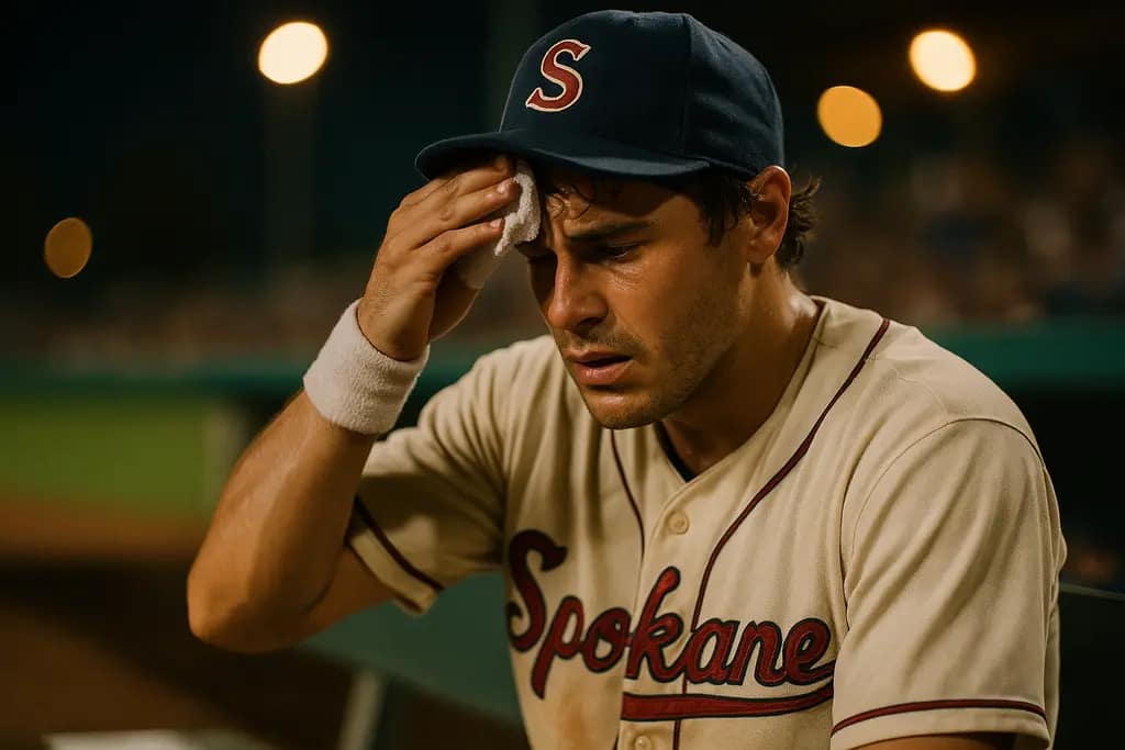 Spokane Indians standings context with players warming up at Avista Stadium