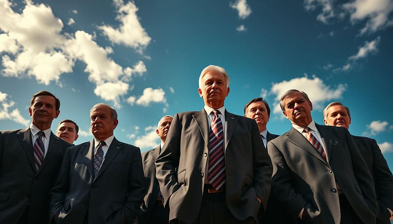 a group of championship-winning men's basketball coaches from the University of Alabama, standing confidently on a hardwood basketball court with a deep blue sky and sparse white clouds in the background. The coaches are dressed in suits and ties, their expressions serious and determined. The lighting is warm and natural, casting subtle shadows and highlights across their faces. The camera angle is slightly low, capturing the coaches from a heroic perspective that emphasizes their stature and accomplishments. The overall tone is one of pride, success, and the rich tradition of Alabama basketball. a group of championship-winning men's basketball coaches from the University of Alabama, standing confidently on a hardwood basketball court with a deep blue sky and sparse white clouds in the background. The coaches are dressed in suits and ties, their expressions serious and determined. The lighting is warm and natural, casting subtle shadows and highlights across their faces. The camera angle is slightly low, capturing the coaches from a heroic perspective that emphasizes their stature and accomplishments. The overall tone is one of pride, success, and the rich tradition of Alabama basketball.